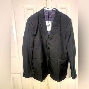 Grace Karin‎ Mens Large Black Blazer Suit 2 Button Jacket NWT